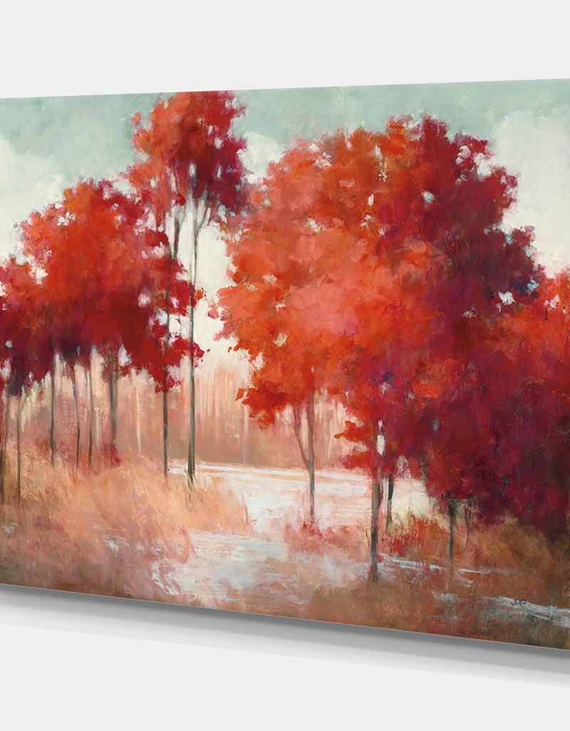 DesignQ RW Autumn Lake - Cottage Canvas Wall Art