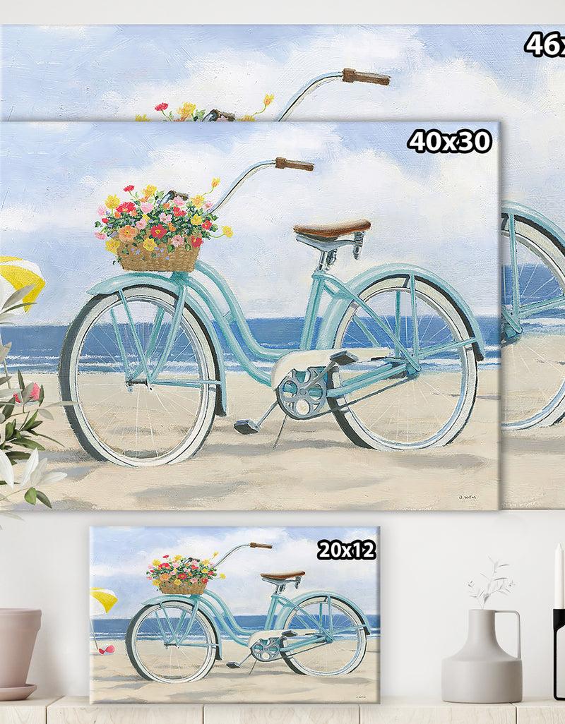 DesignQ RW Beach Time III - Cottage Canvas Wall Art