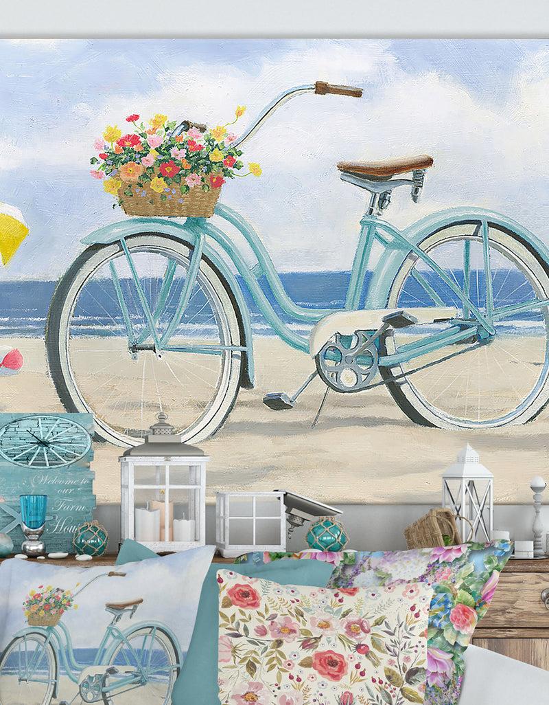 DesignQ RW Beach Time III - Cottage Canvas Wall Art