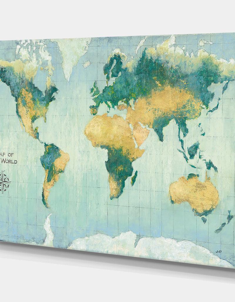 DesignQ RW Golden Earth - Cottage Canvas Wall Art