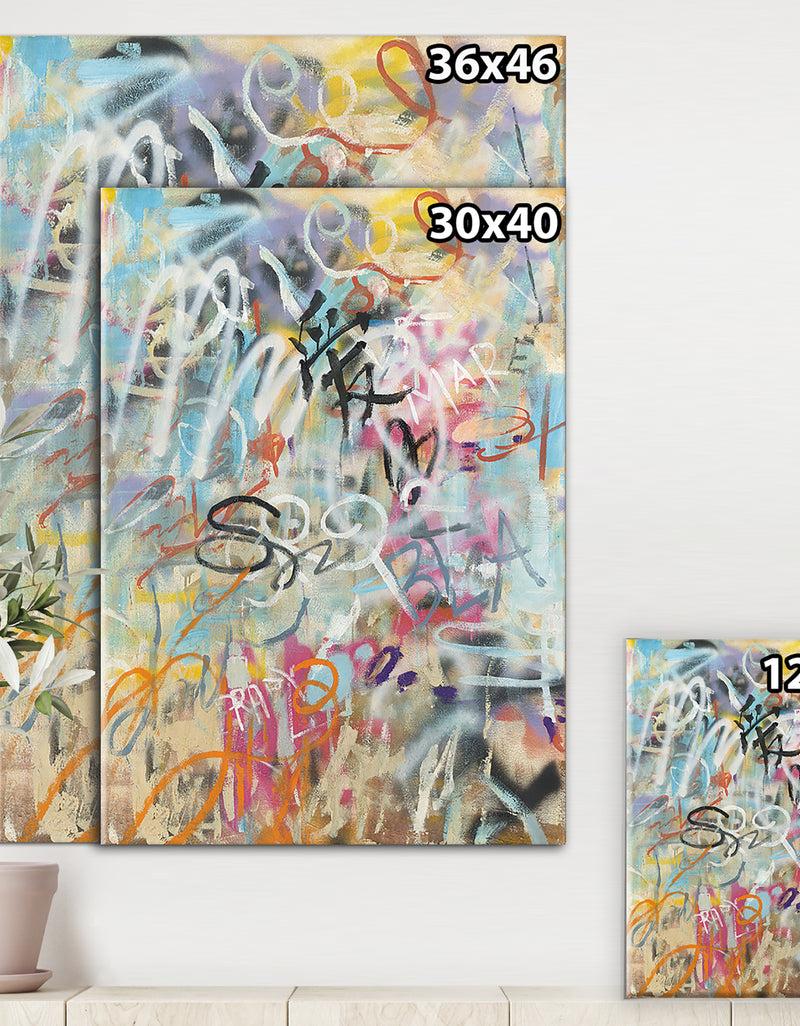 DesignQ RW Graffiti Love - Cottage Canvas Wall Art