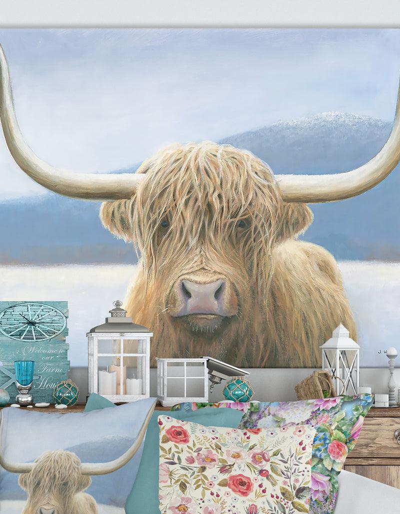 DesignQ RW Highland Cow - Cottage Canvas Wall Art
