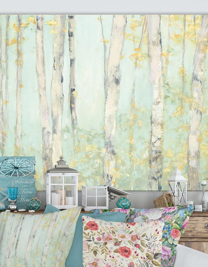 DesignQ RW Spring Birches - Cottage Canvas Wall Art