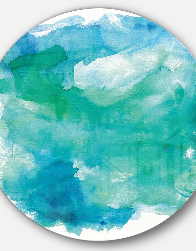 DesignQ Sea Glass - Farmhouse Metal Circle Wall Art
