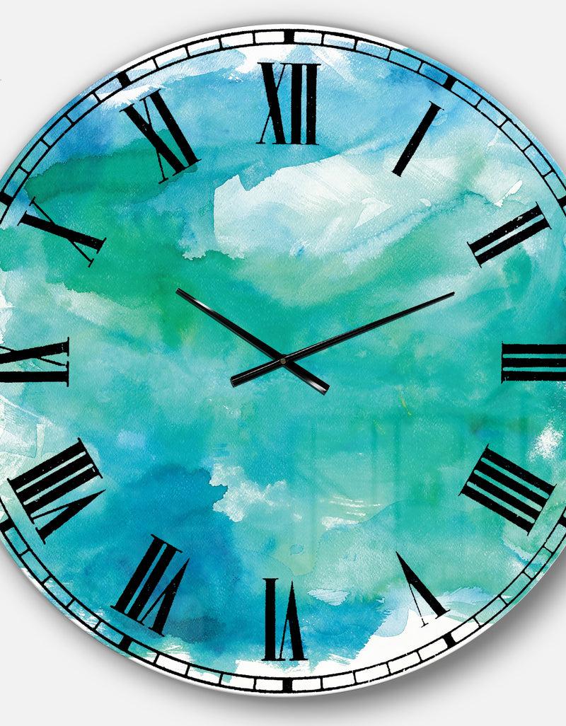 DesignQ Sea Glass - Traditional Large Wall CLock