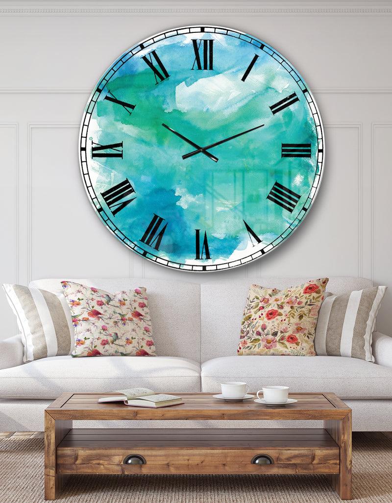 DesignQ Sea Glass - Traditional Large Wall CLock