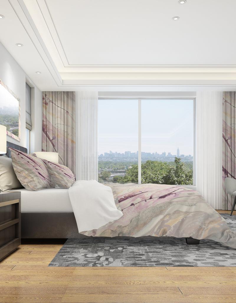 DesignQ Shaby Pink Marble - Shabby Duvet Cover Set