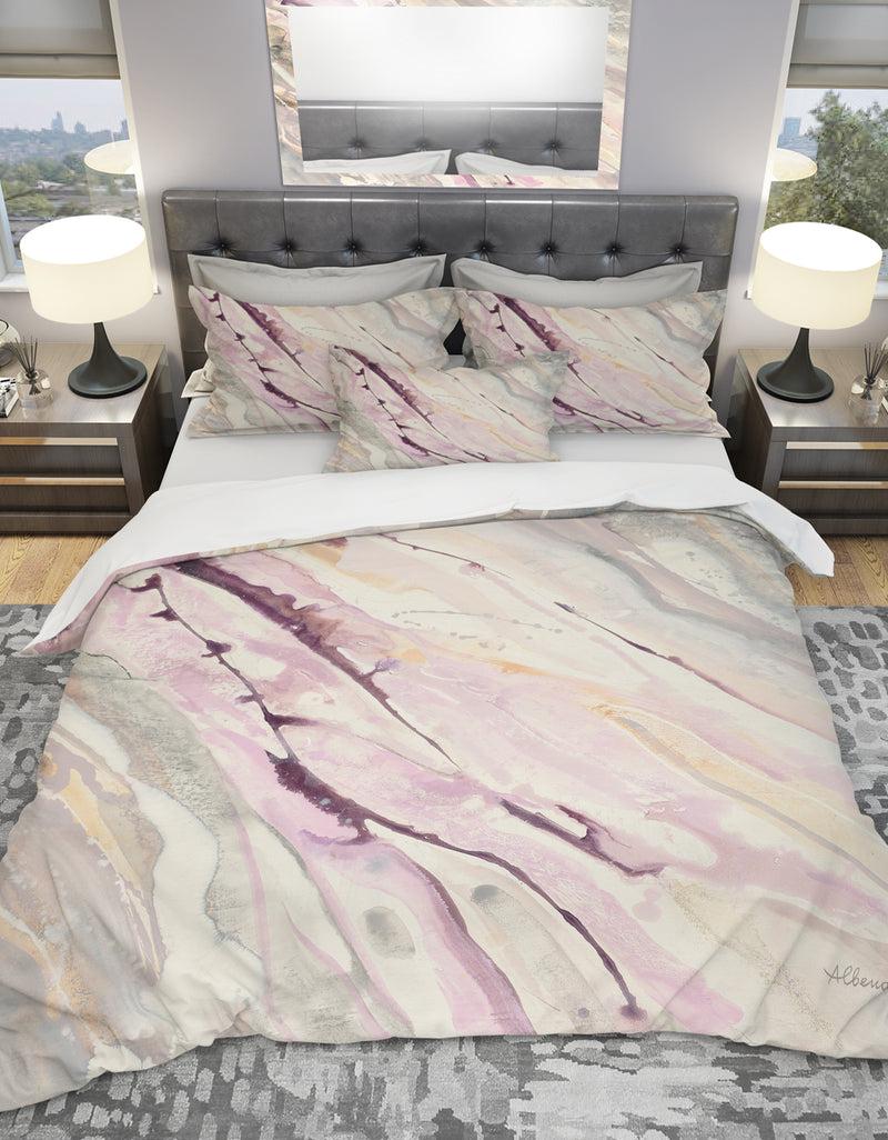 DesignQ Shaby Pink Marble - Shabby Duvet Cover Set