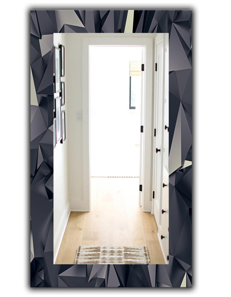 DesignQ Shades Of Black - Modern Mirror - Wall Mirror