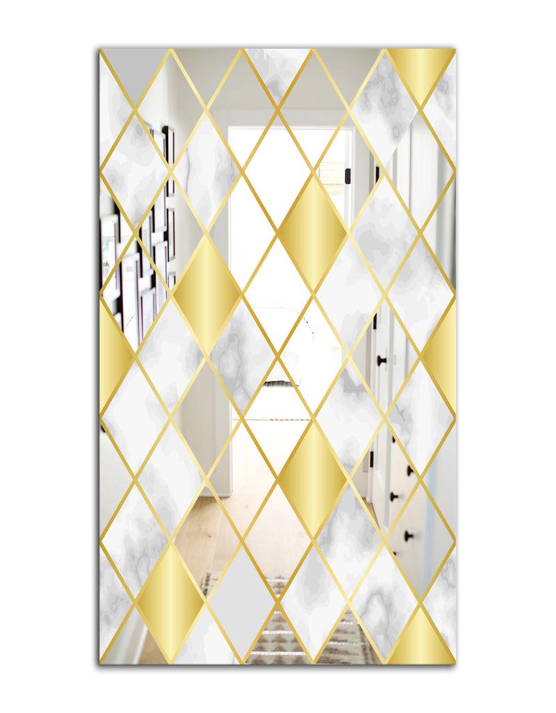 DesignQ Silver Orchid Allen Mid-century Mirror