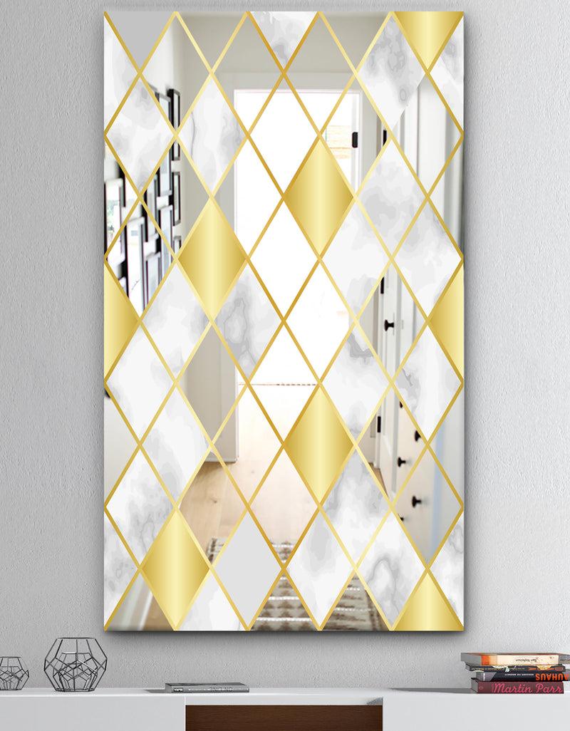 DesignQ Silver Orchid Allen Mid-century Mirror