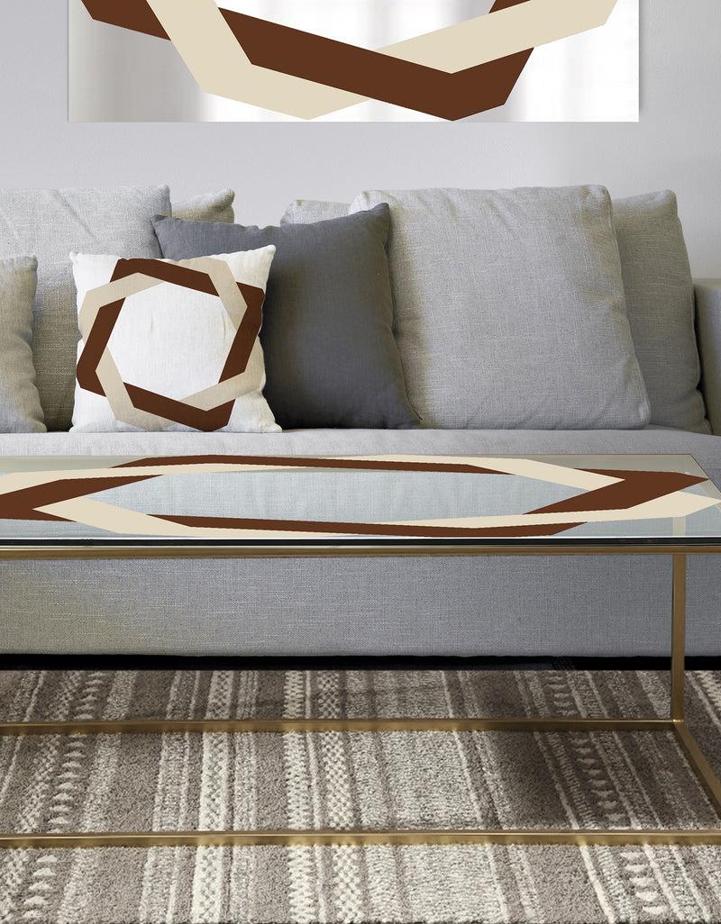 DesignQ Silver Star - Metal Glam Coffee Table