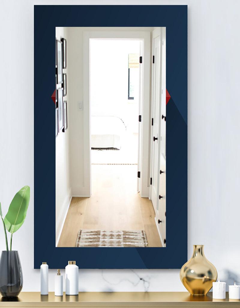 DesignQ Simple Blue - Modern Mirror - Wall Mirror