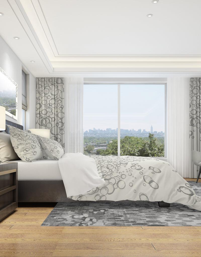 DesignQ Simple Bubbles I - Geometric Duvet Cover Set