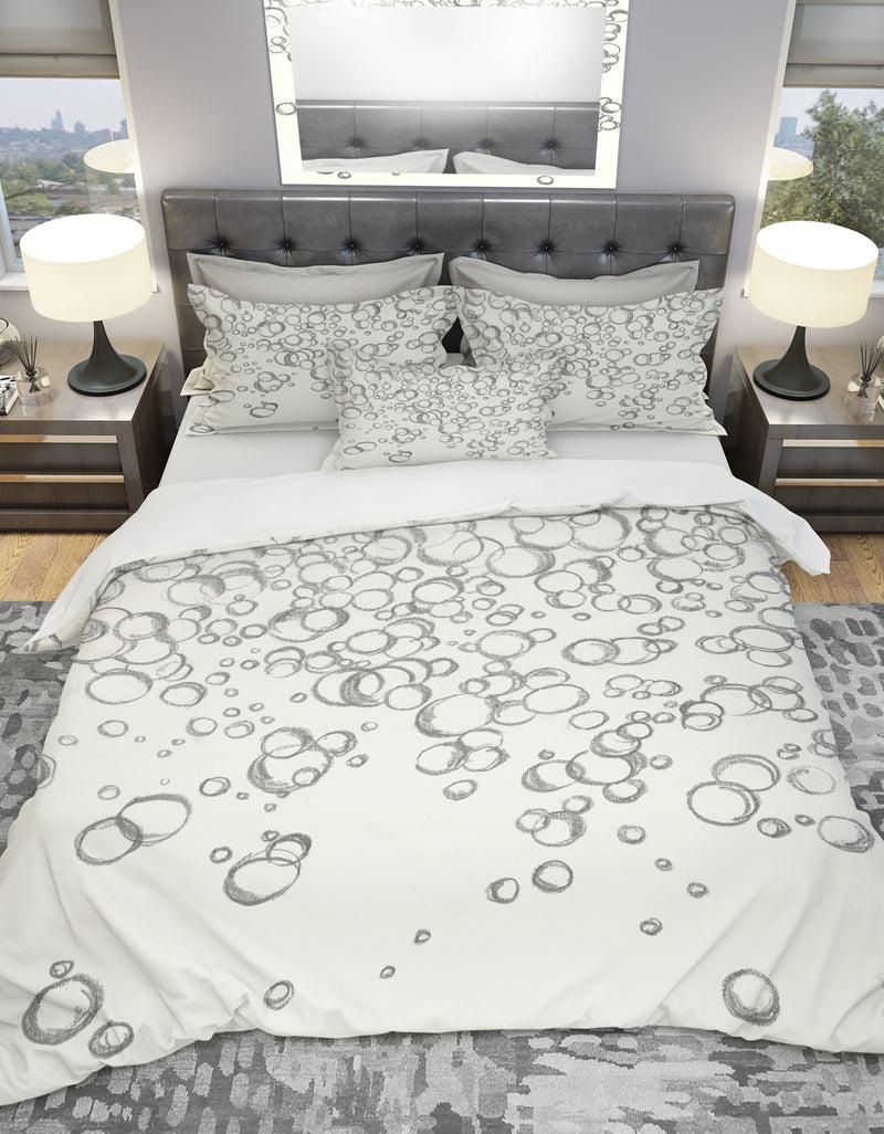 DesignQ Simple Bubbles I - Geometric Duvet Cover Set