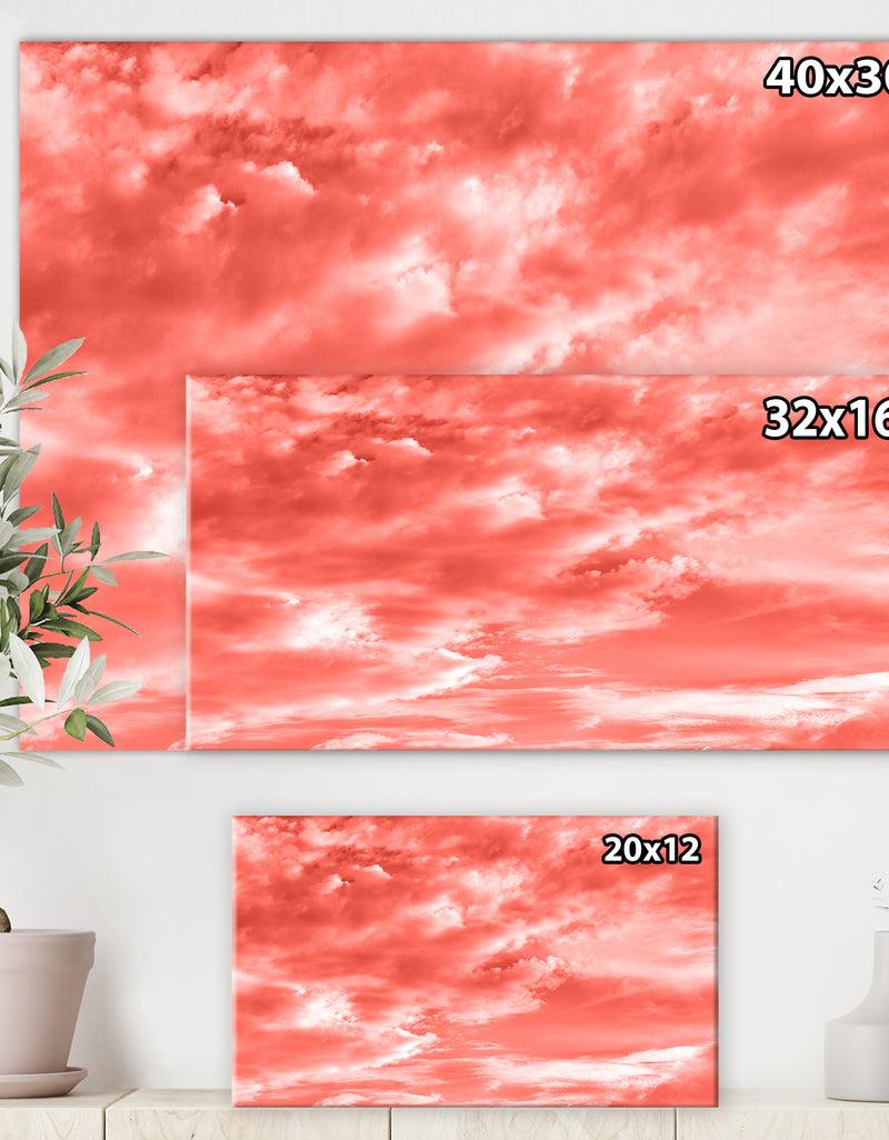 DesignQ Sky With Clouds - Modern Canvas Wall Art