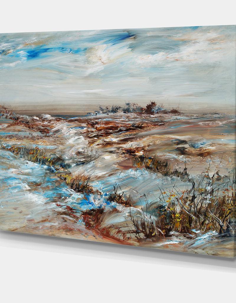 DesignQ Snowy Landscape Canvas Artwork