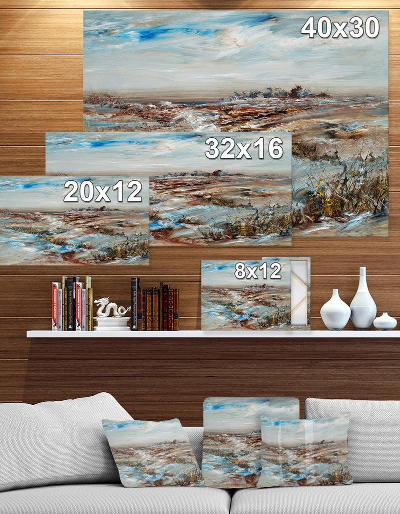DesignQ Snowy Landscape Canvas Artwork