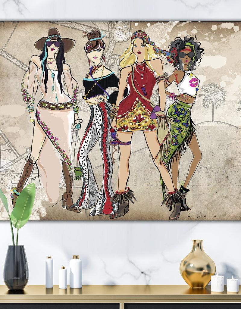 DesignQ Squad Goals - Fashion Canvas Art Print