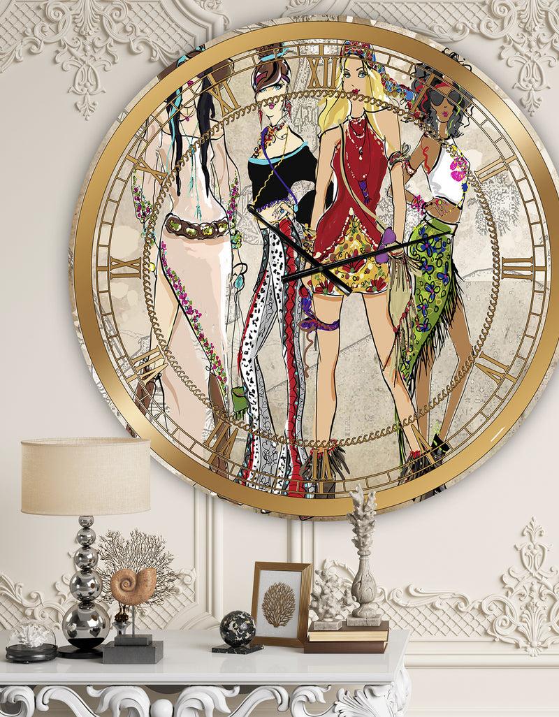 DesignQ Squad Goals - Oversized Fashion Wall Clock
