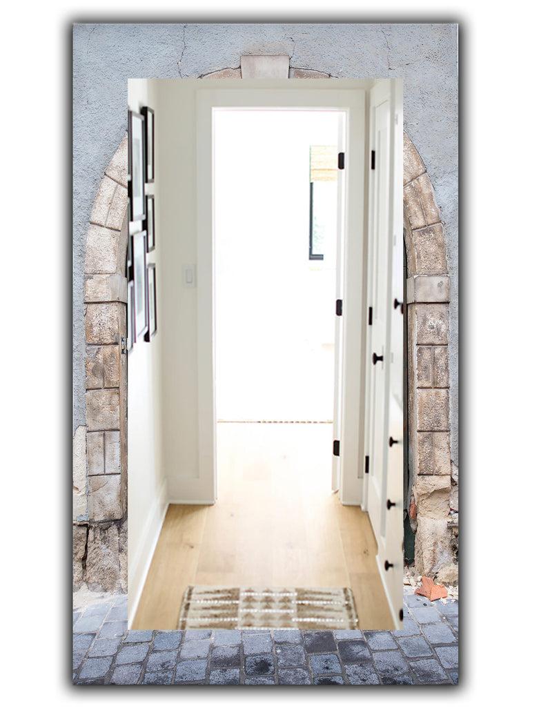 DesignQ Stone Door - Traditional Mirror - Wall Mirror