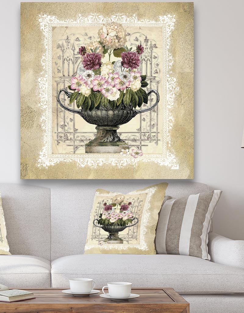 DesignQ Summer Bouquet - Cottage Canvas Wall Art