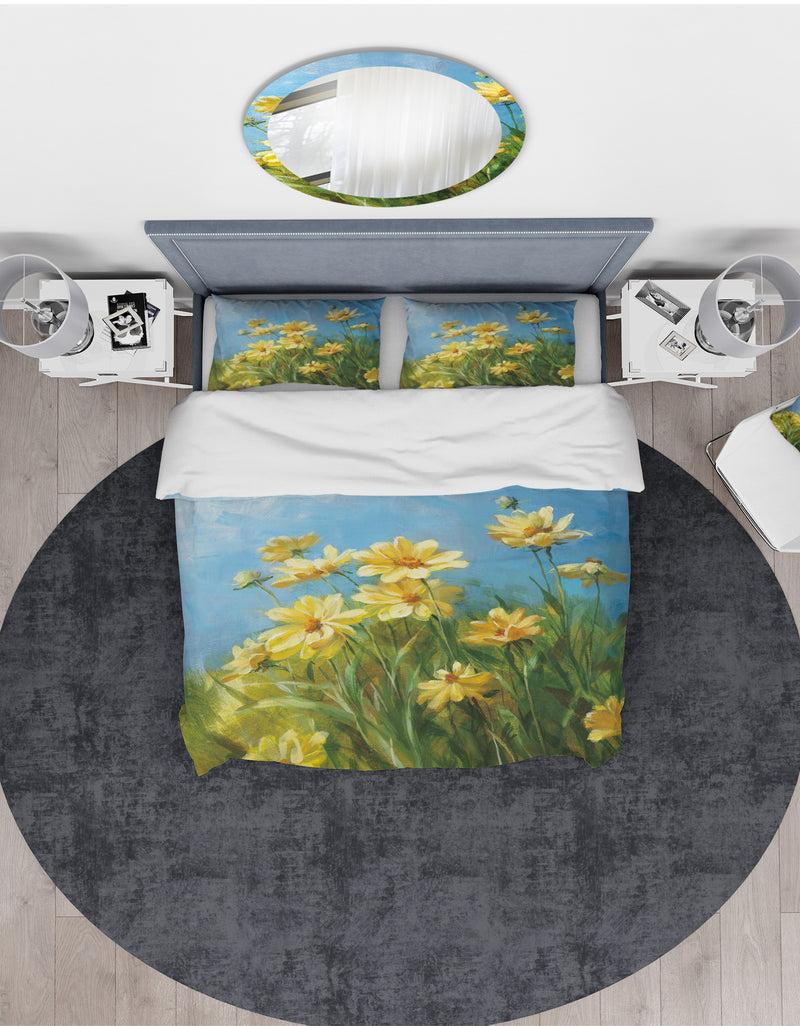 DesignQ Summer Field I - Traditional Duvet Cover Set