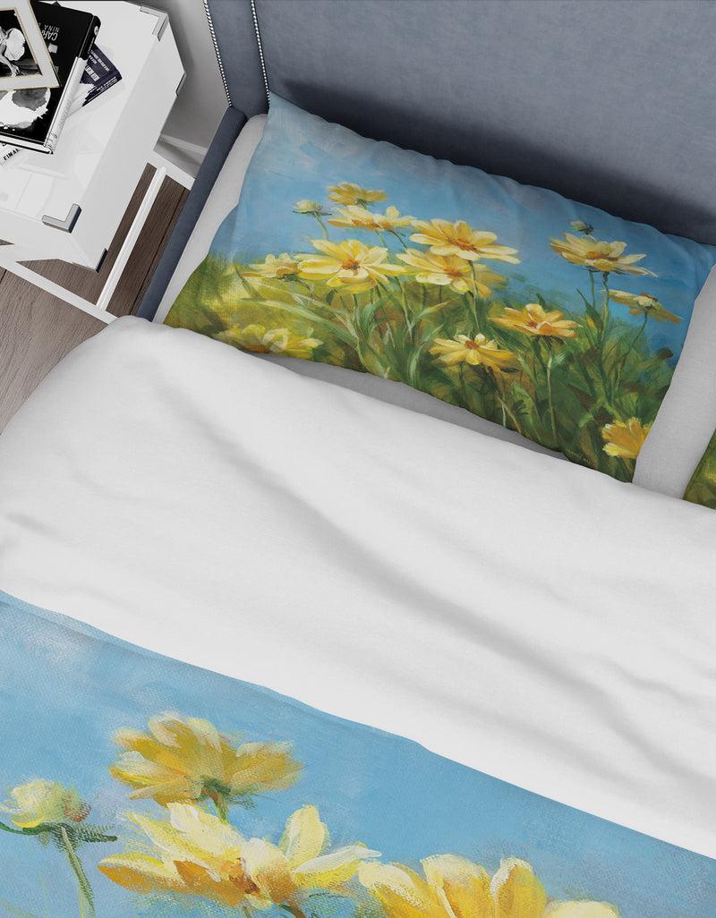 DesignQ Summer Field I - Traditional Duvet Cover Set