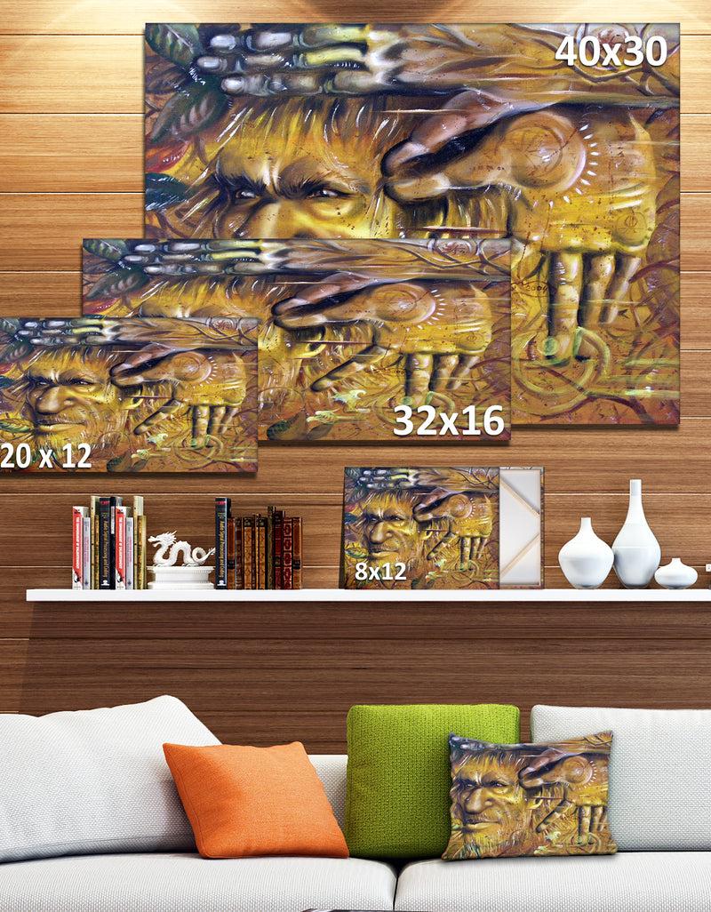 DesignQ Sylvan - Portrait Digital Art Canvas Print