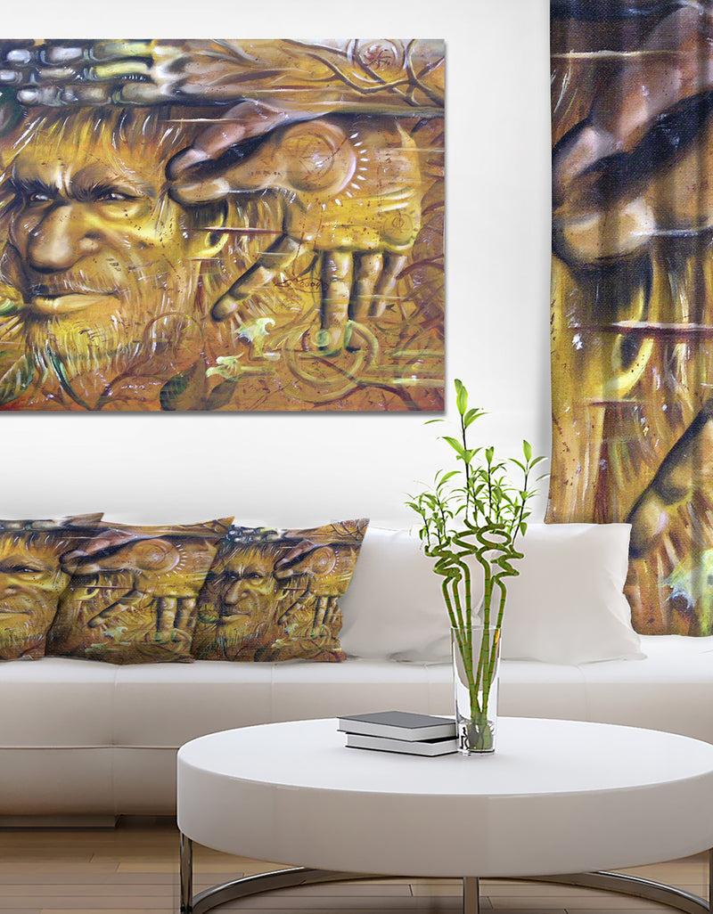 DesignQ Sylvan - Portrait Digital Art Canvas Print