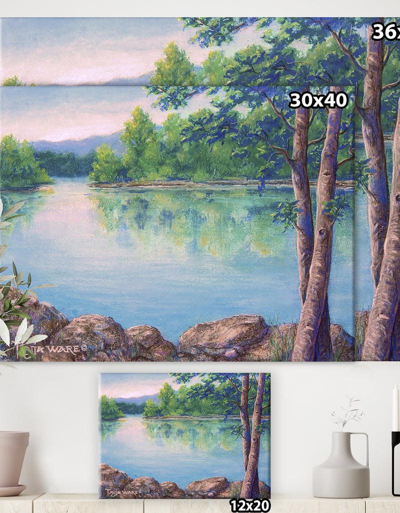 DesignQ Tablerock Cove - Lake House Canvas Art Print