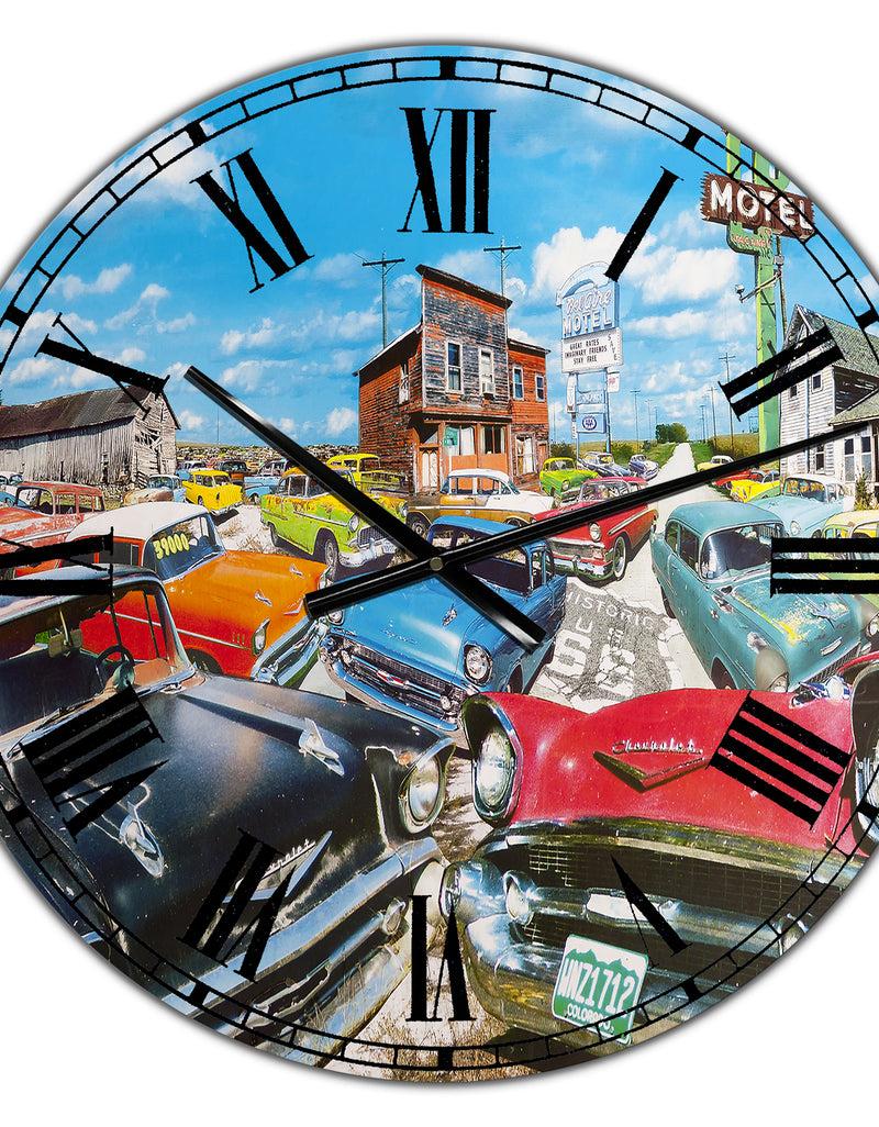 DesignQ The Tri Five - Large Modern Wall Clock