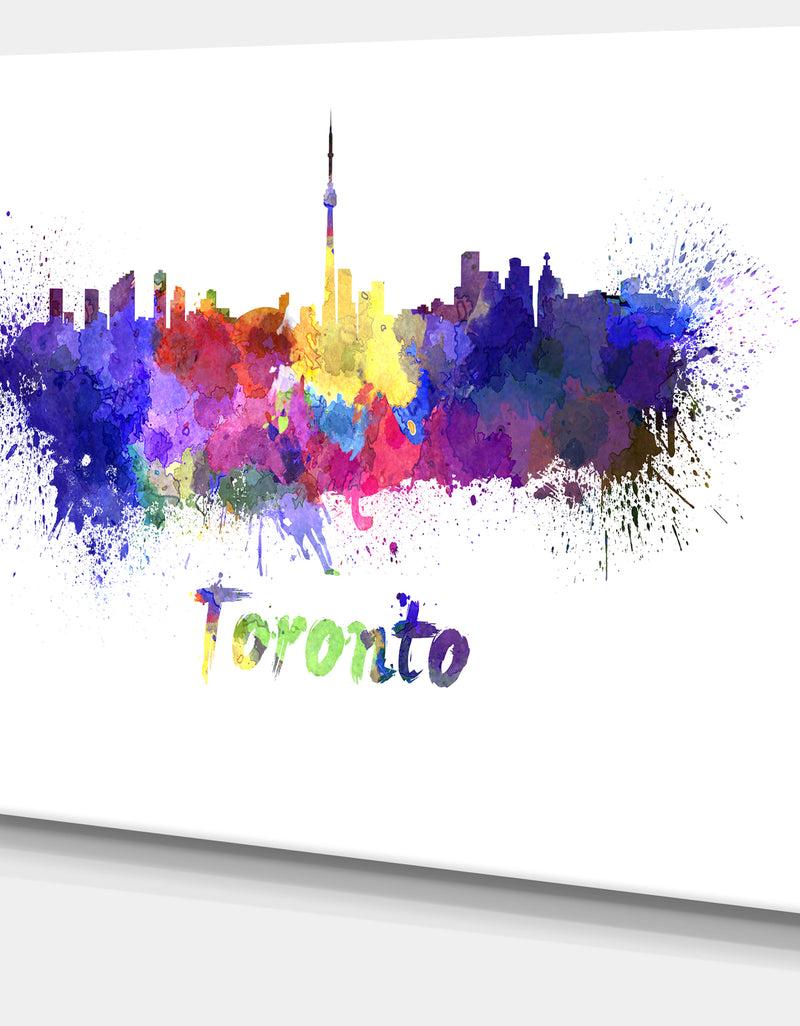 DesignQ Toronto Skyline - Cityscape Canvas Art Print