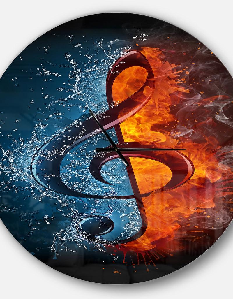 DesignQ Treble Clef - Oversized Modern Wall CLock