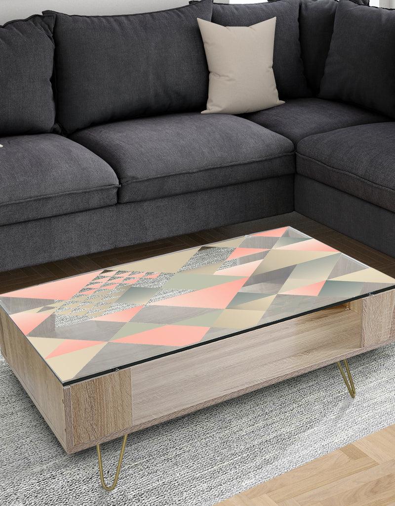 DesignQ Tropical Mood Pink 1 - Modern Coffee Table
