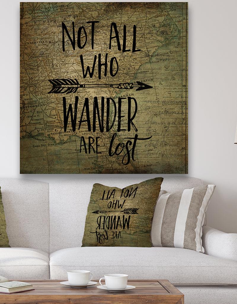 DesignQ Wander Are Lost - Cottage Canvas Artwork