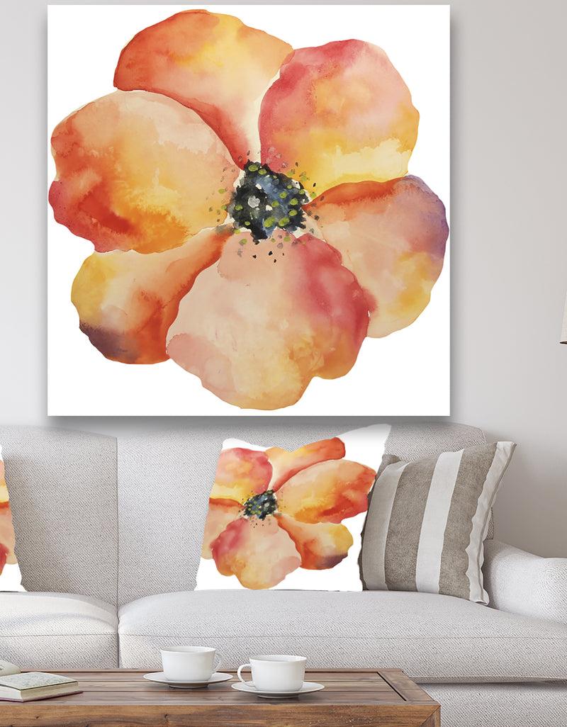 DesignQ Washy Poppy - Cottage Gallery-wrapped Canvas