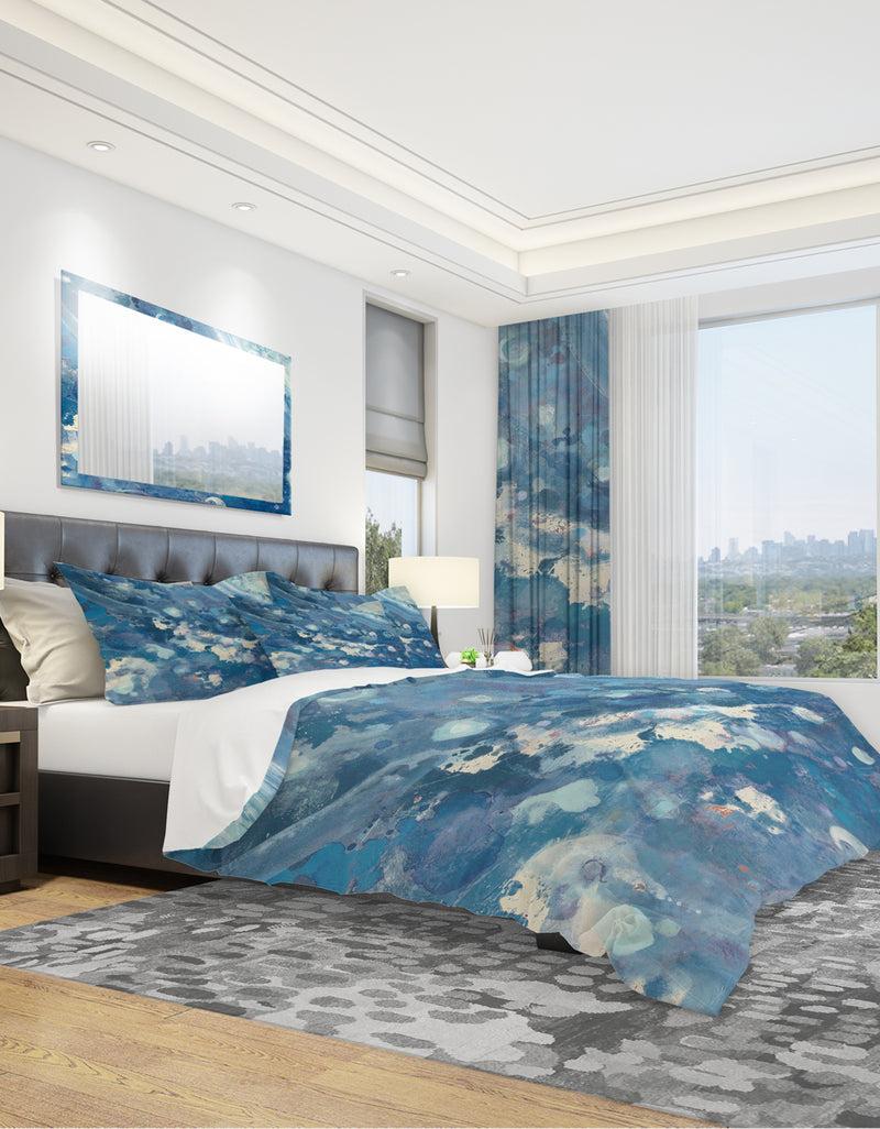 DesignQ Water III - Geometric Duvet Cover Set