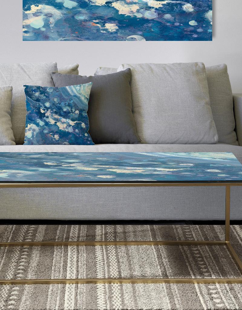 DesignQ Water III - Metal Traditional Coffee Table
