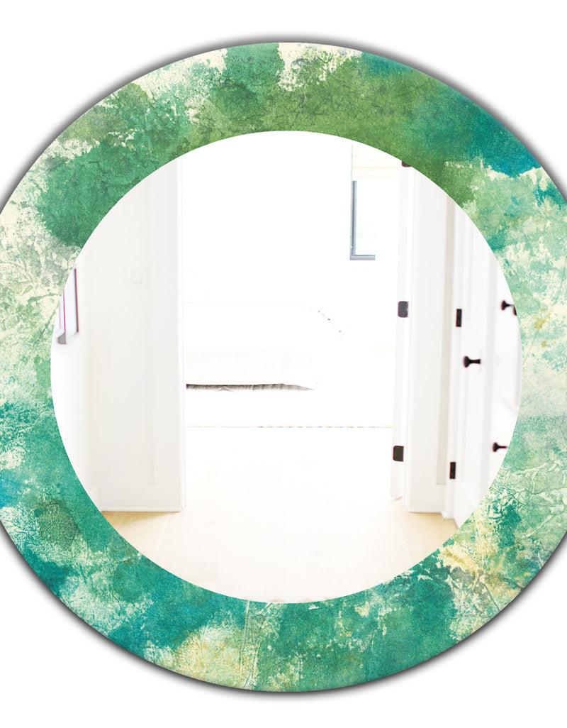 DesignQ Watercolor Rock II - Modern Mirror