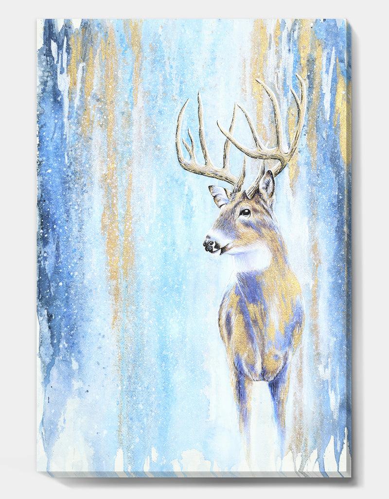 DesignQ Winter Buck - Cottage Gallery-wrapped Canvas