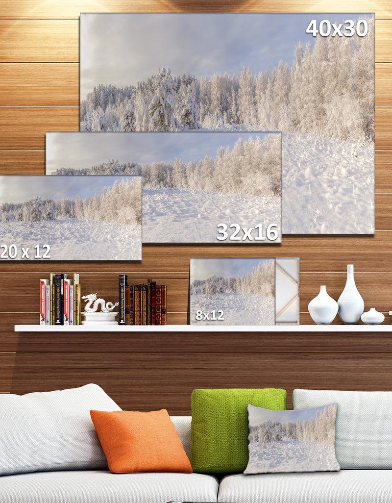 DesignQ Wood Winter Glade - Landscape Wall Artwork