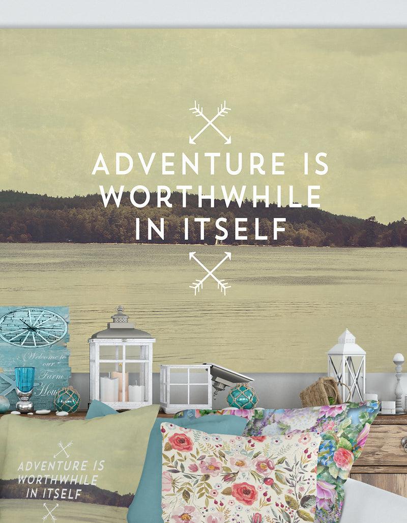 DesignQ Worthwhile - Cottage Gallery-wrapped Canvas