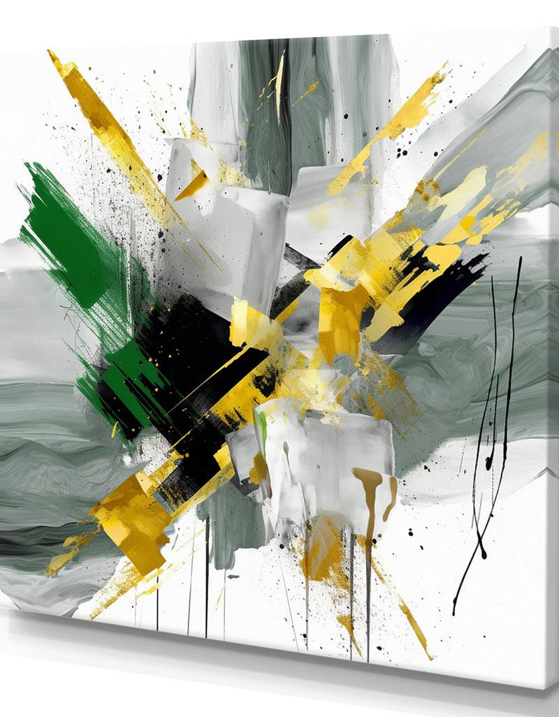 DesignQ Yellow Green Abstracted Perspectives II