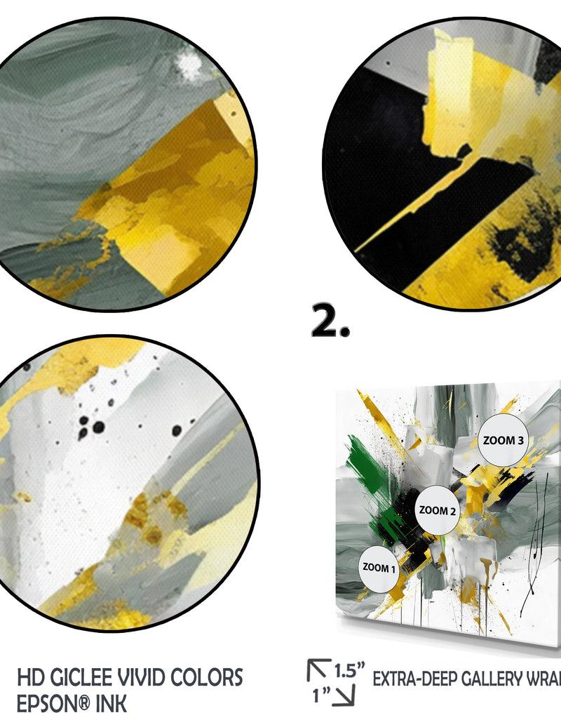 DesignQ Yellow Green Abstracted Perspectives II