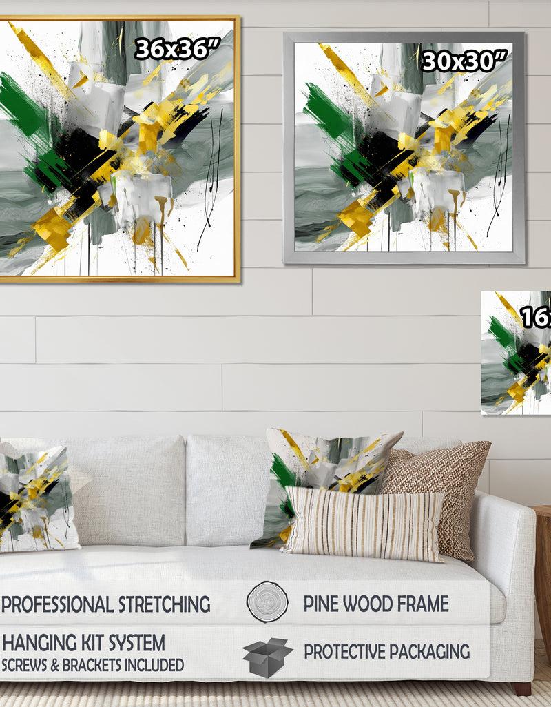 DesignQ Yellow Green Abstracted Perspectives II