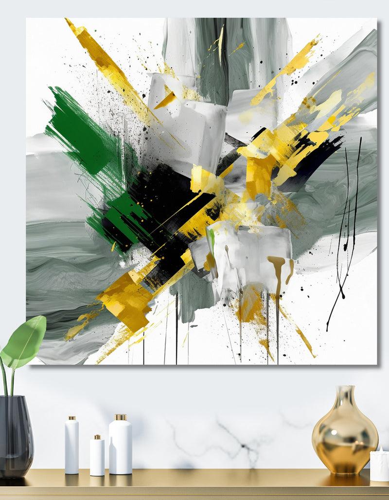 DesignQ Yellow Green Abstracted Perspectives II