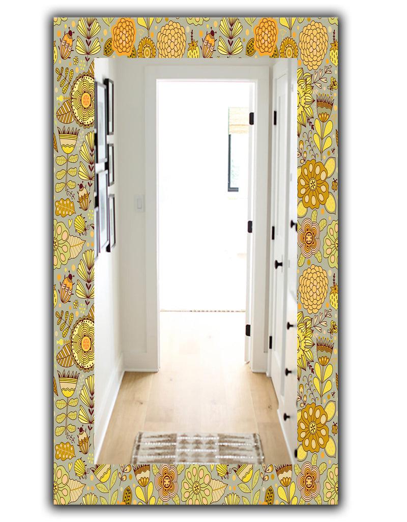 DesignQ Yellow Moods 22 - Modern Mirror - Wall Mirror