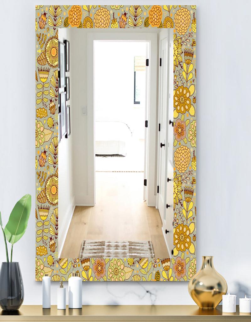 DesignQ Yellow Moods 22 - Modern Mirror - Wall Mirror