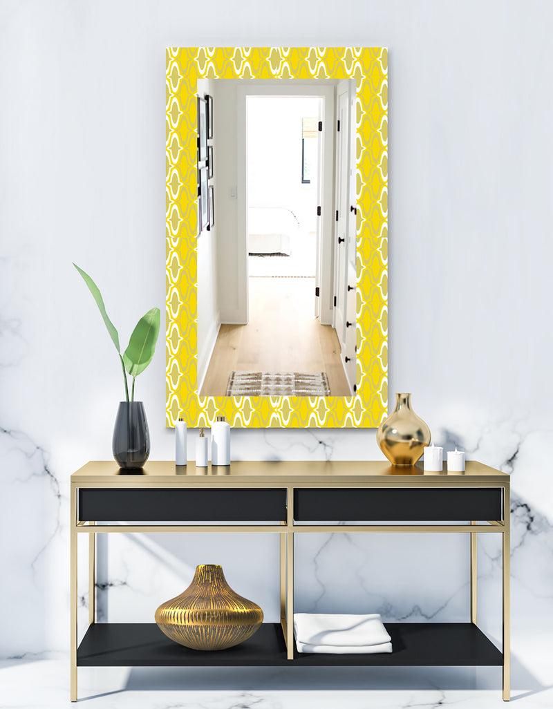 DesignQ Yellow Moods 25 - Modern Mirror - Wall Mirror